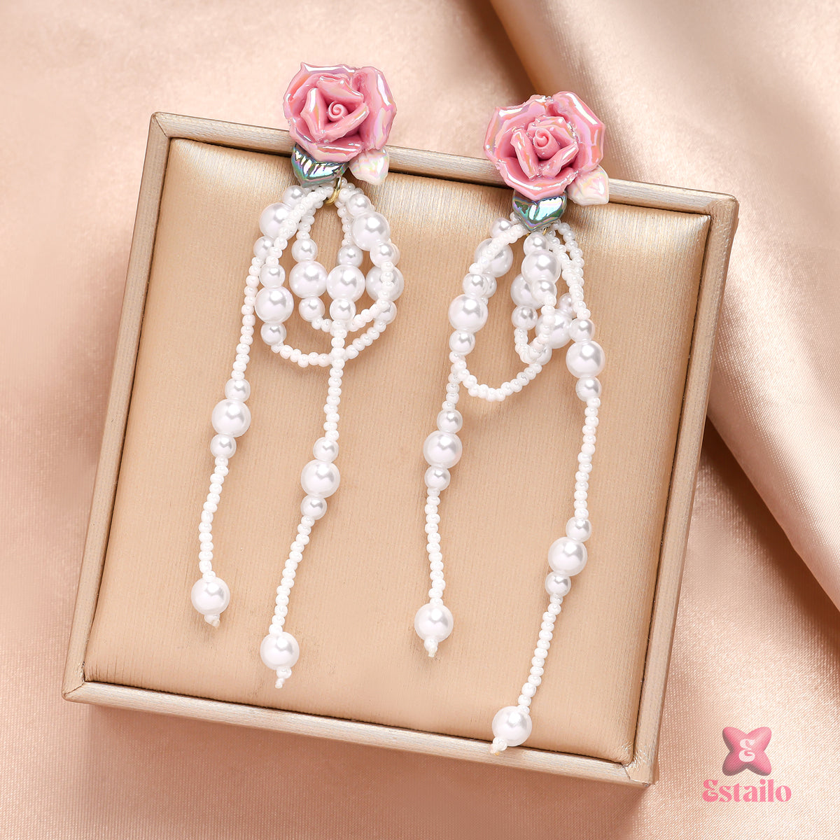 Rose Pearl Bloom Earrings