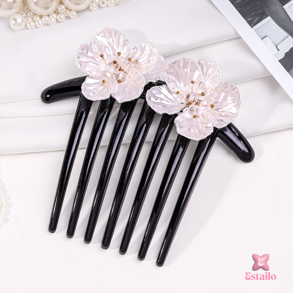 Crystal Bloom Hair Comb