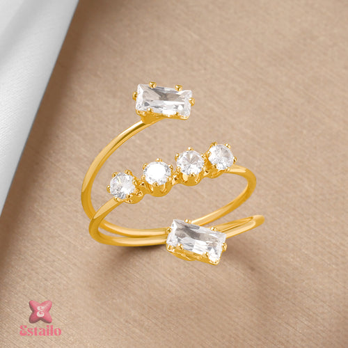 Luminous Twine Gemstone Ring