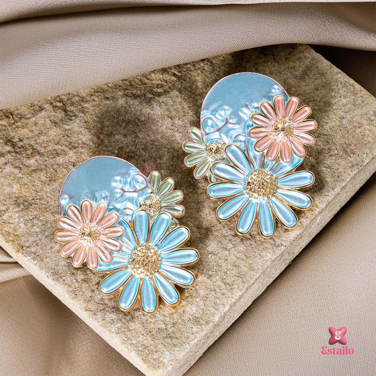 Daisy Enamel Studs Earring