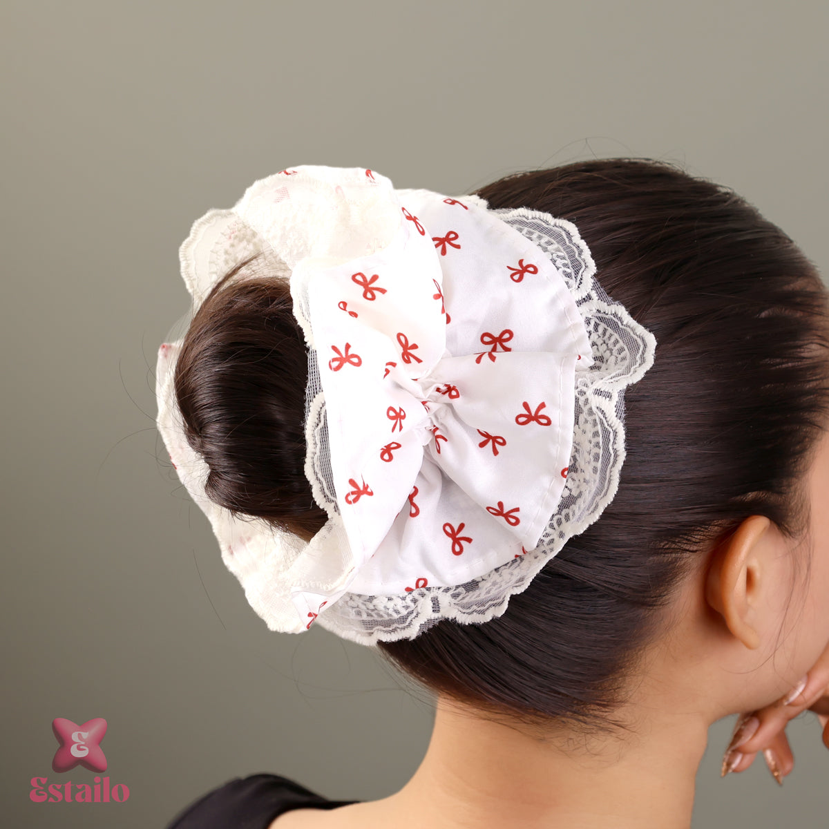 Chiffon Bow Scrunchie Hair Tie