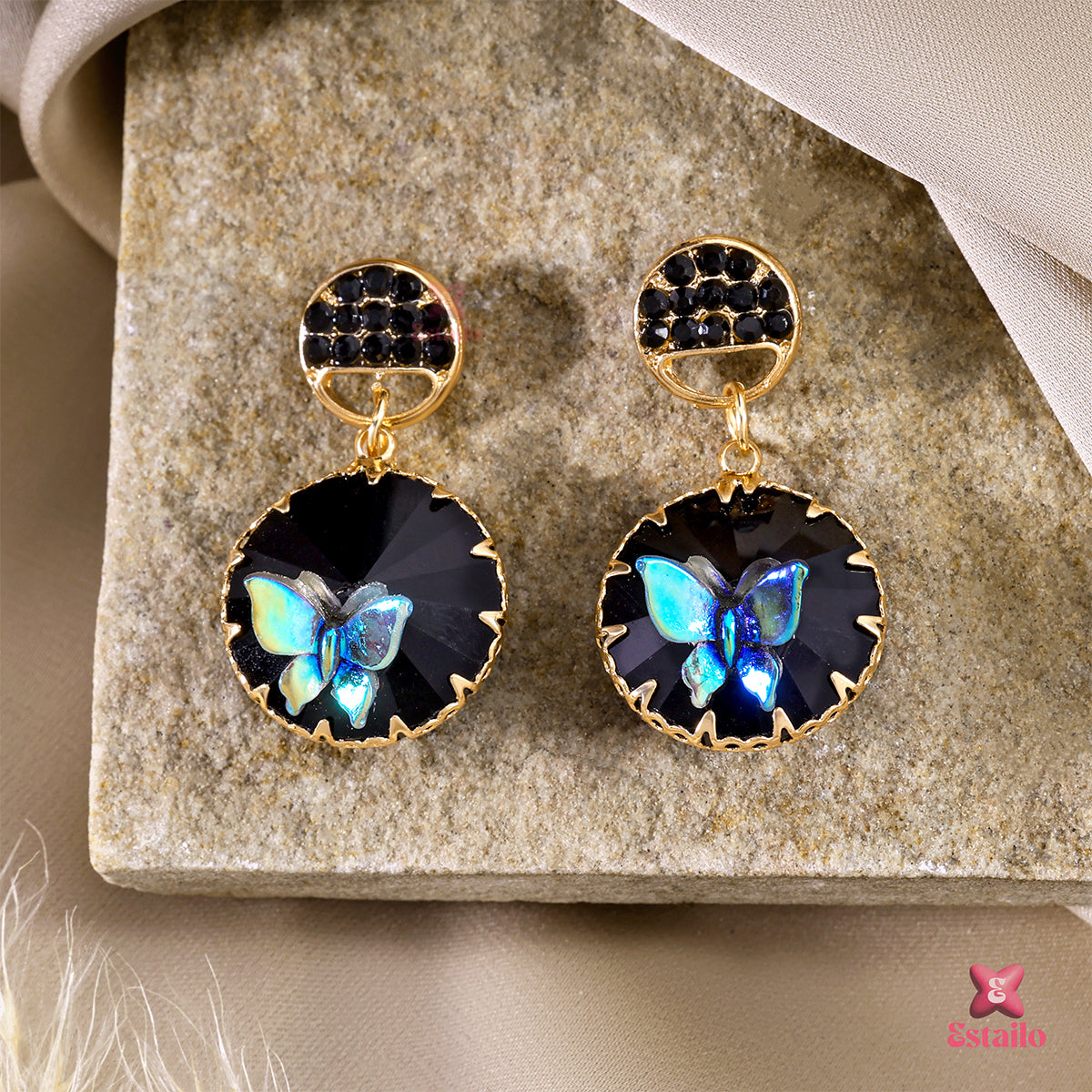 Midnight Mystique Drops Earring