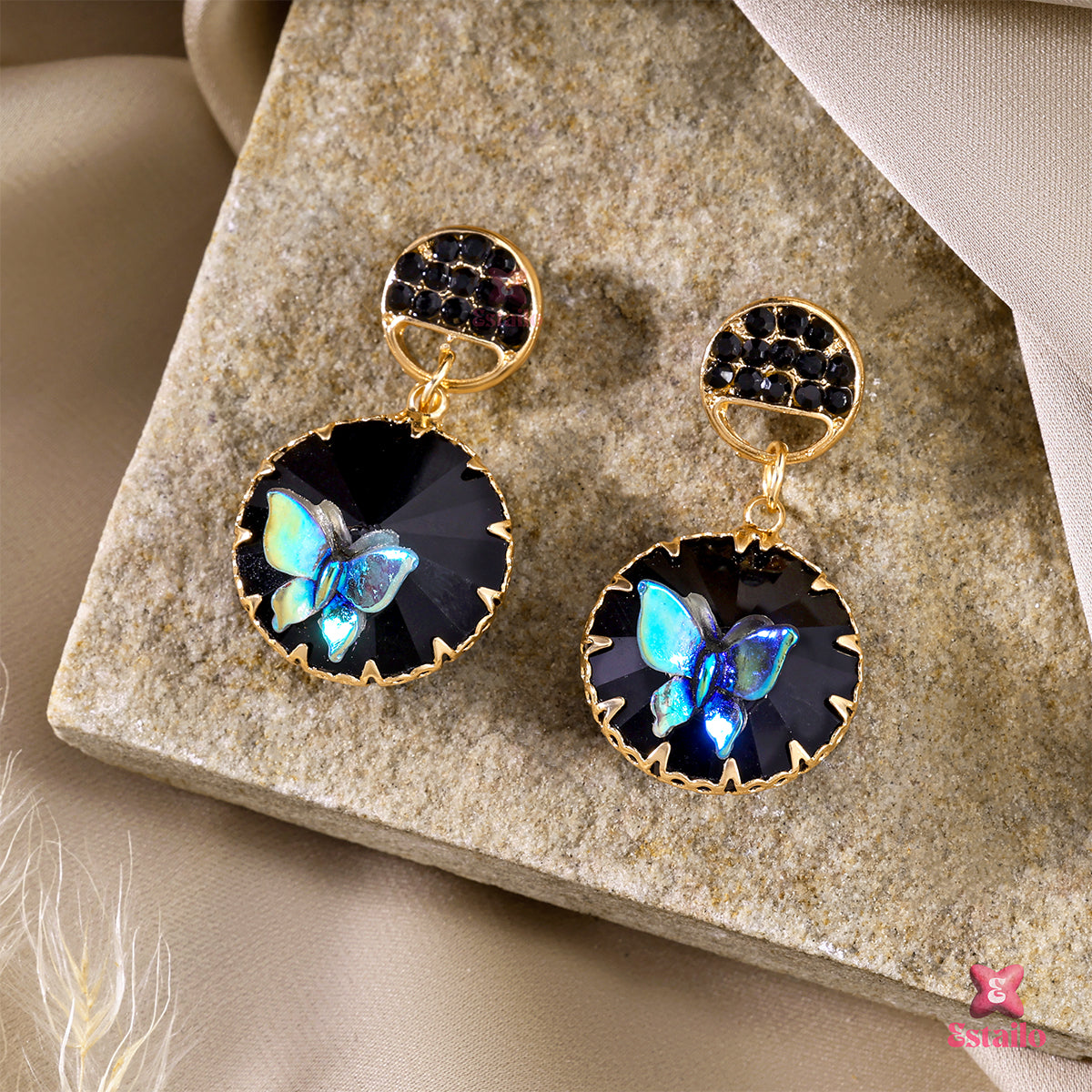 Midnight Mystique Drops Earring
