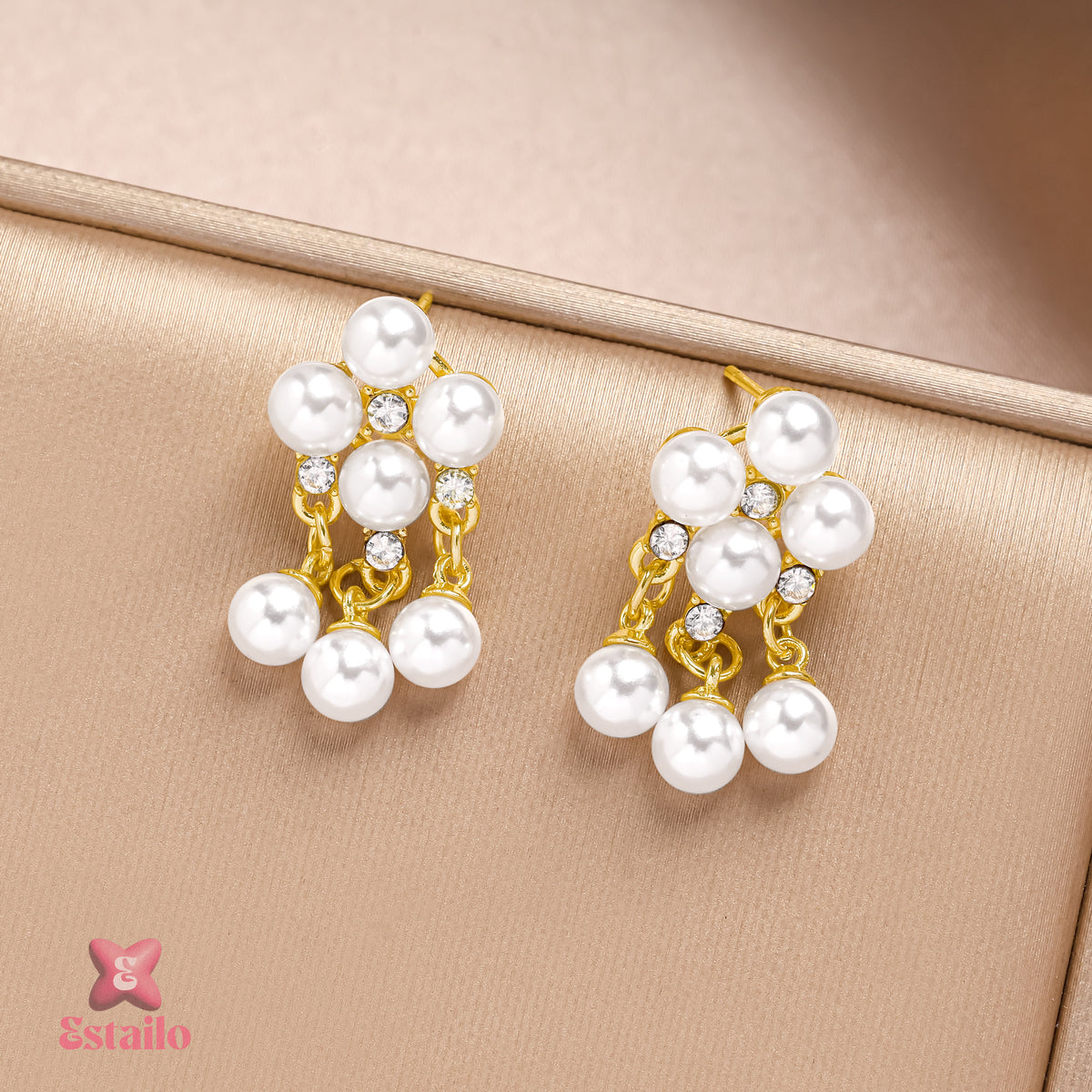 Timeless Pearl & Crystal Drops Earrings