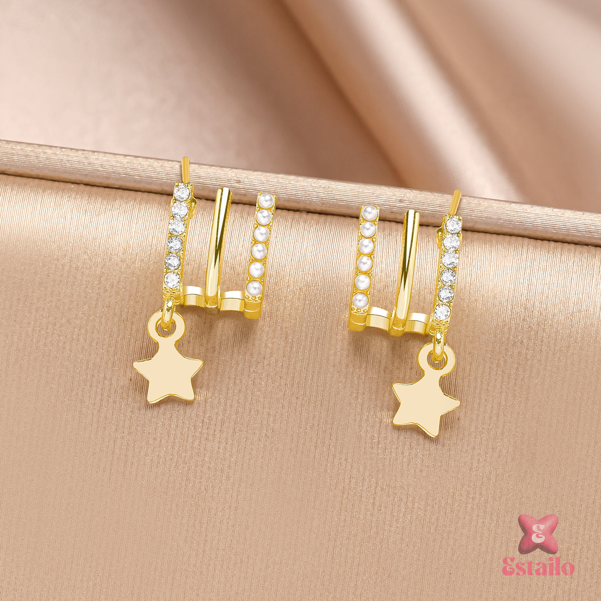 Nova Star Huggie Hoops Earrings