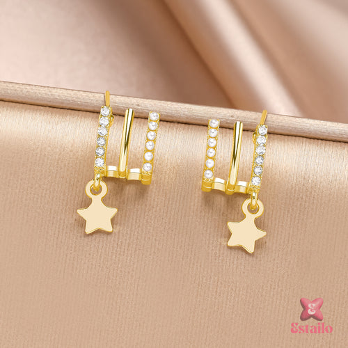 Nova Star Huggie Hoops Earrings