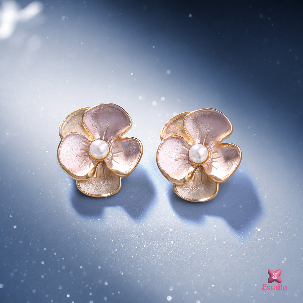 Blush Magnolia Studs Earring