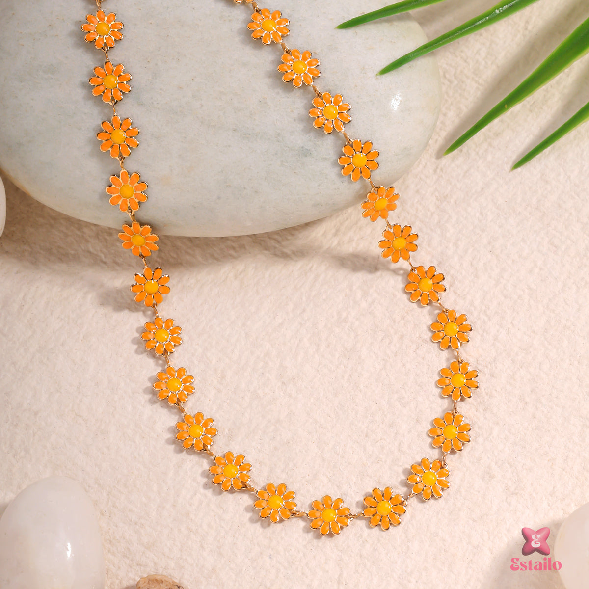 Orange Blossom Chain Necklace