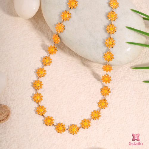 Orange Blossom Chain Necklace