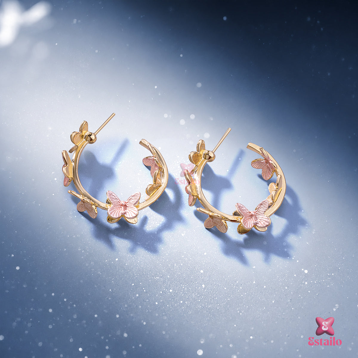 Gilded Chrysalis Hoops Earring