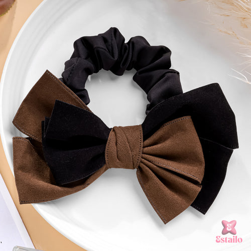 Velvet Vibe Bow Hair Tie