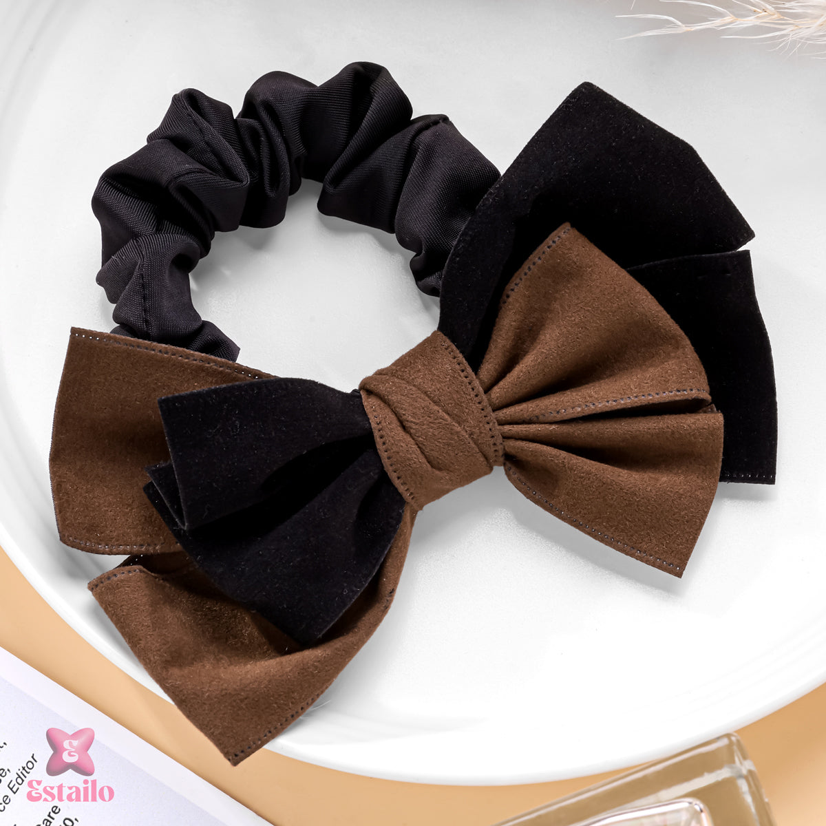 Velvet Vibe Bow Hair Tie