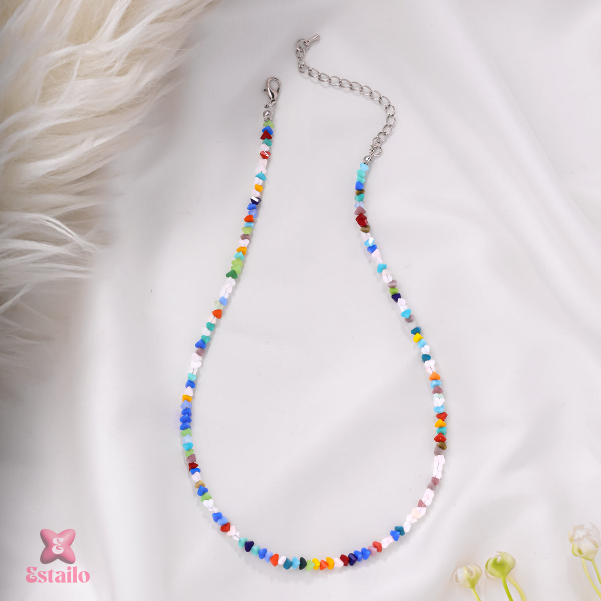 Dainty Rainbow Beads Necklace