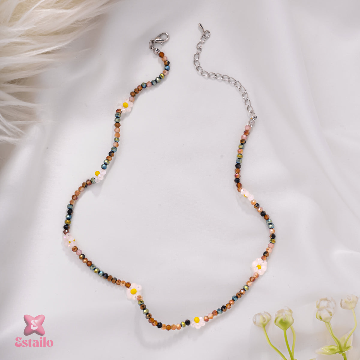 Colorful Glass Bead Necklace