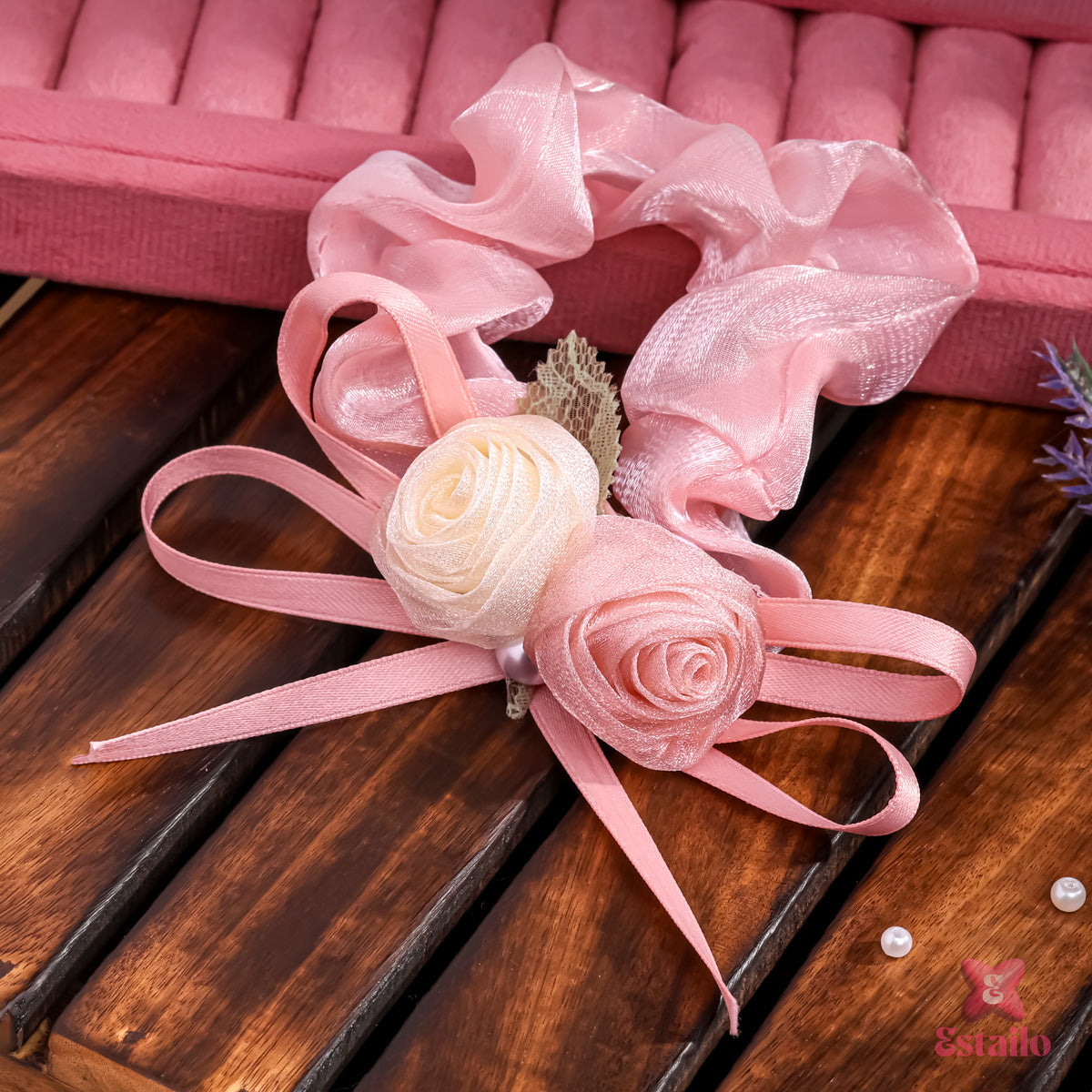 Twin Rose Hair Tie