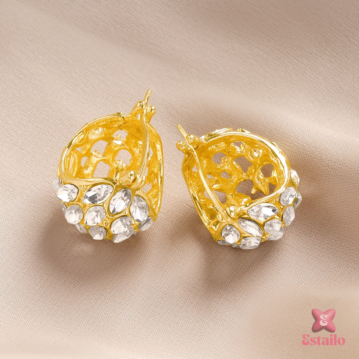 Golden Gleam Drops Earrings