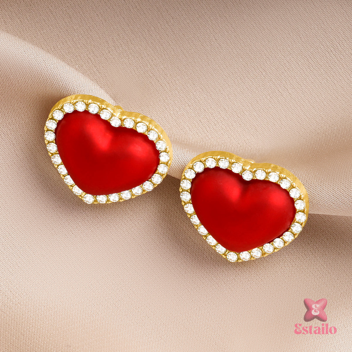 Ruby Romance Studs Earrings