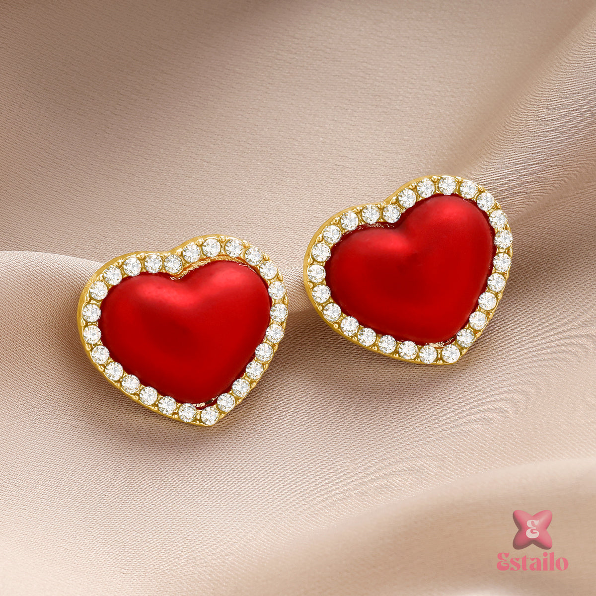 Ruby Romance Studs Earrings