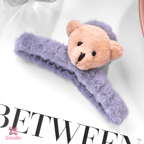 Bear Ear Fuzzy Hair Claw