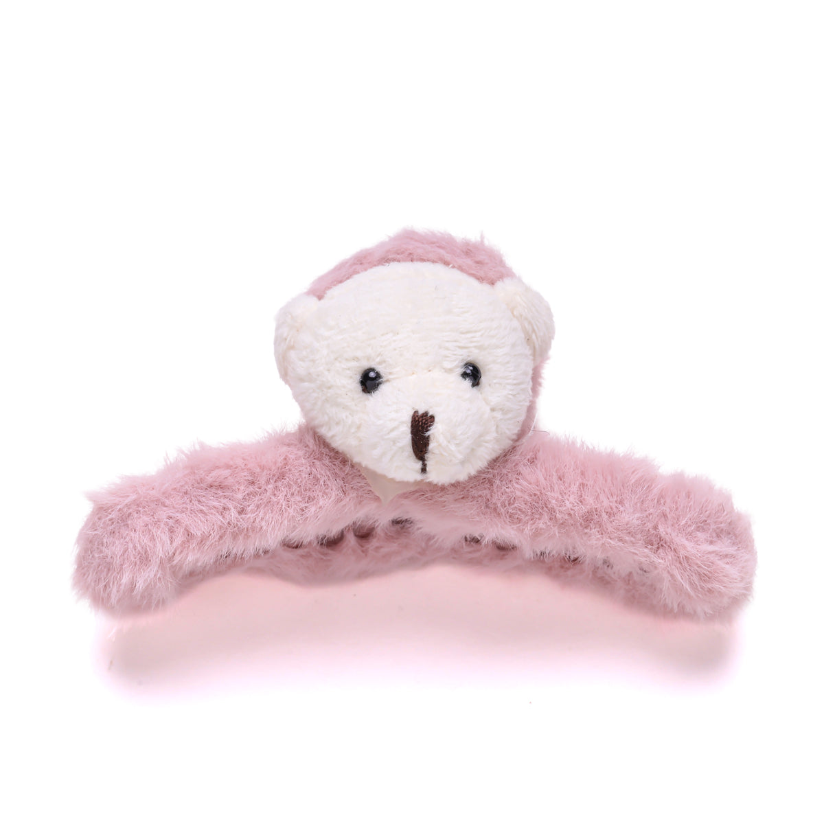 Pink Fuzzy Bear Hair Claw