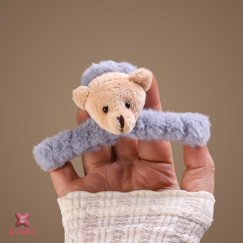 Bear Ear Fuzzy Hair Claw