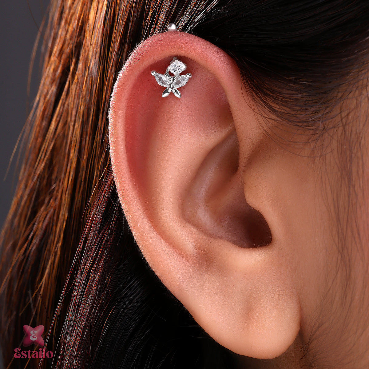 Sparkling Wing Helix Earcuff Earring (Pair)