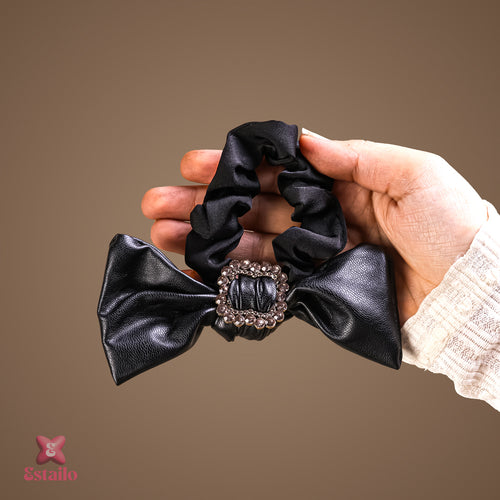 Midnight Bow Scrunchie