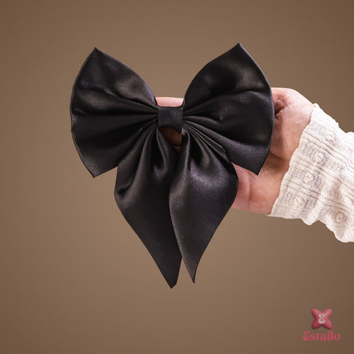 Midnight Bow Hair Clip