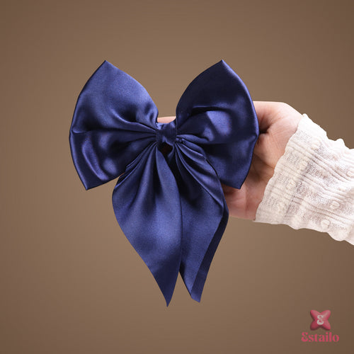 Blue Bow Hair Clip