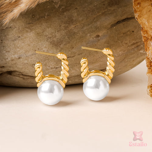 Edison Pearl Huggie Earrings