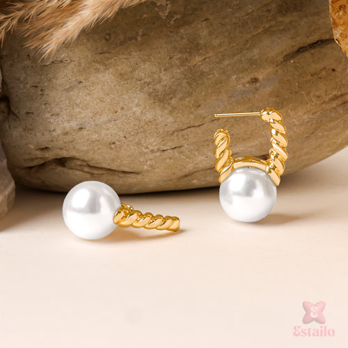 Edison Pearl Huggie Earrings
