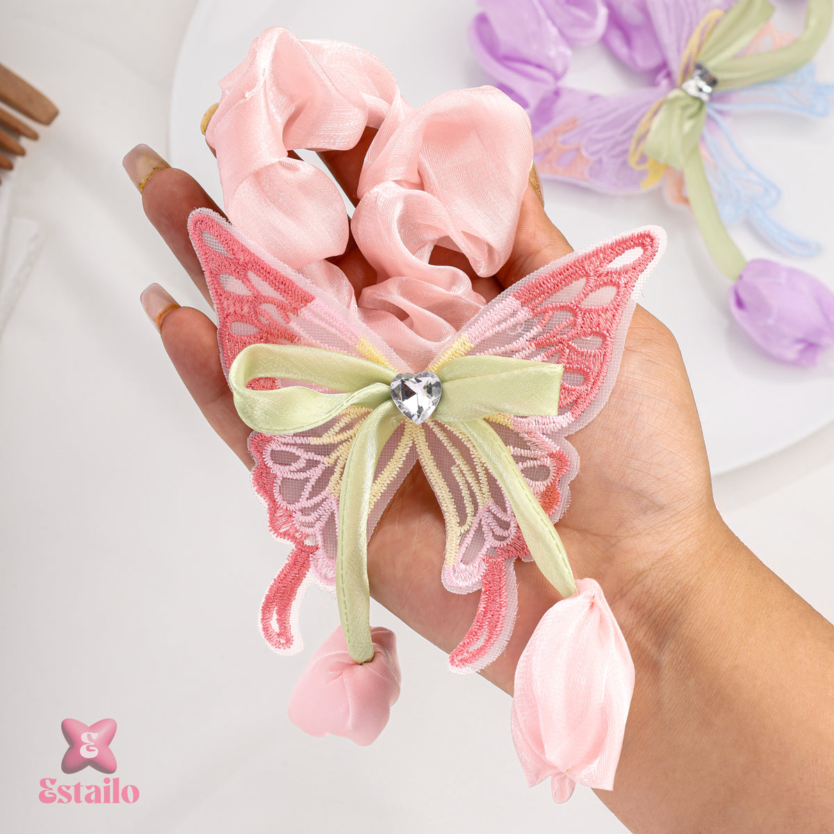 Whimsical Flora Hair Scrunchie