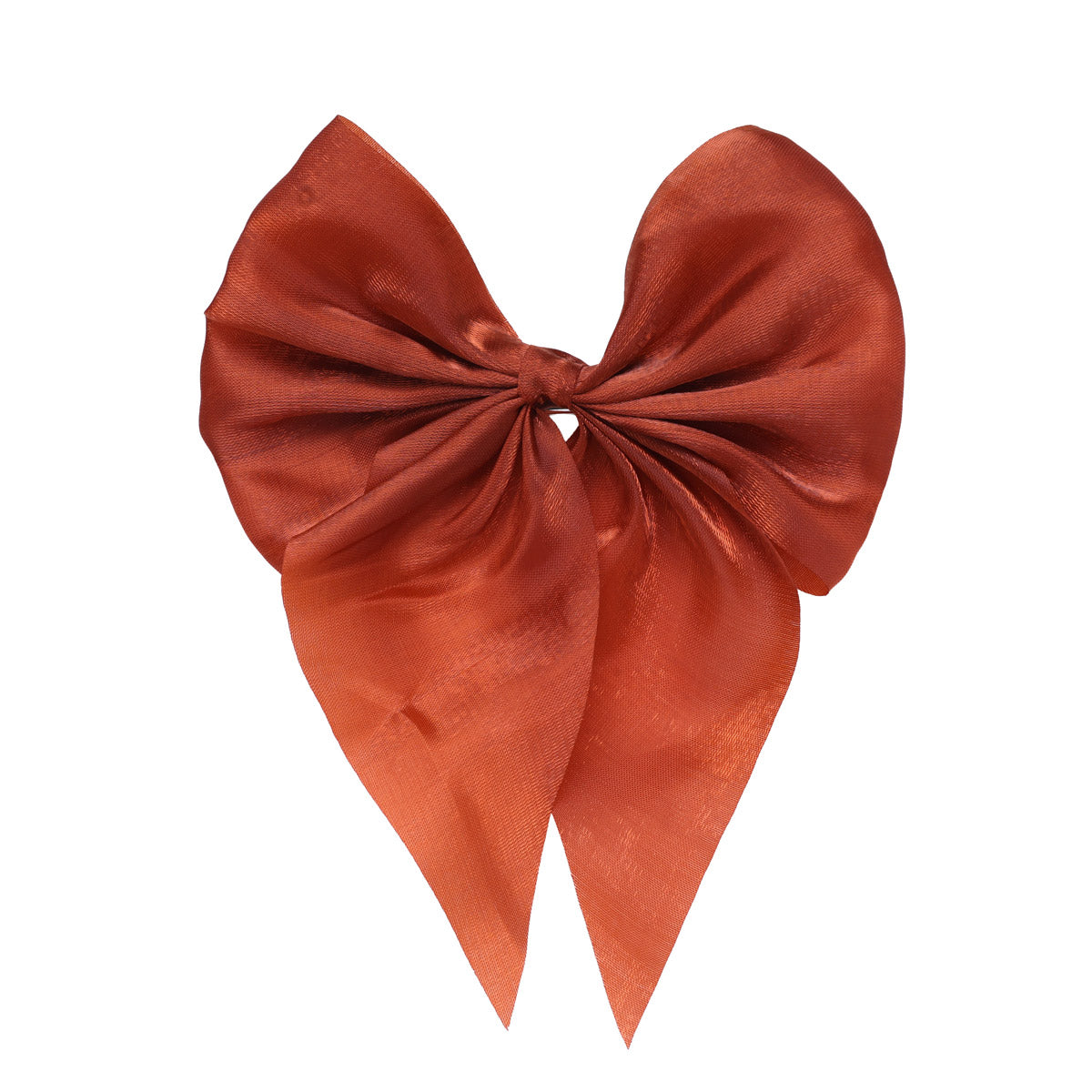 Rust Bow Barrette Clip