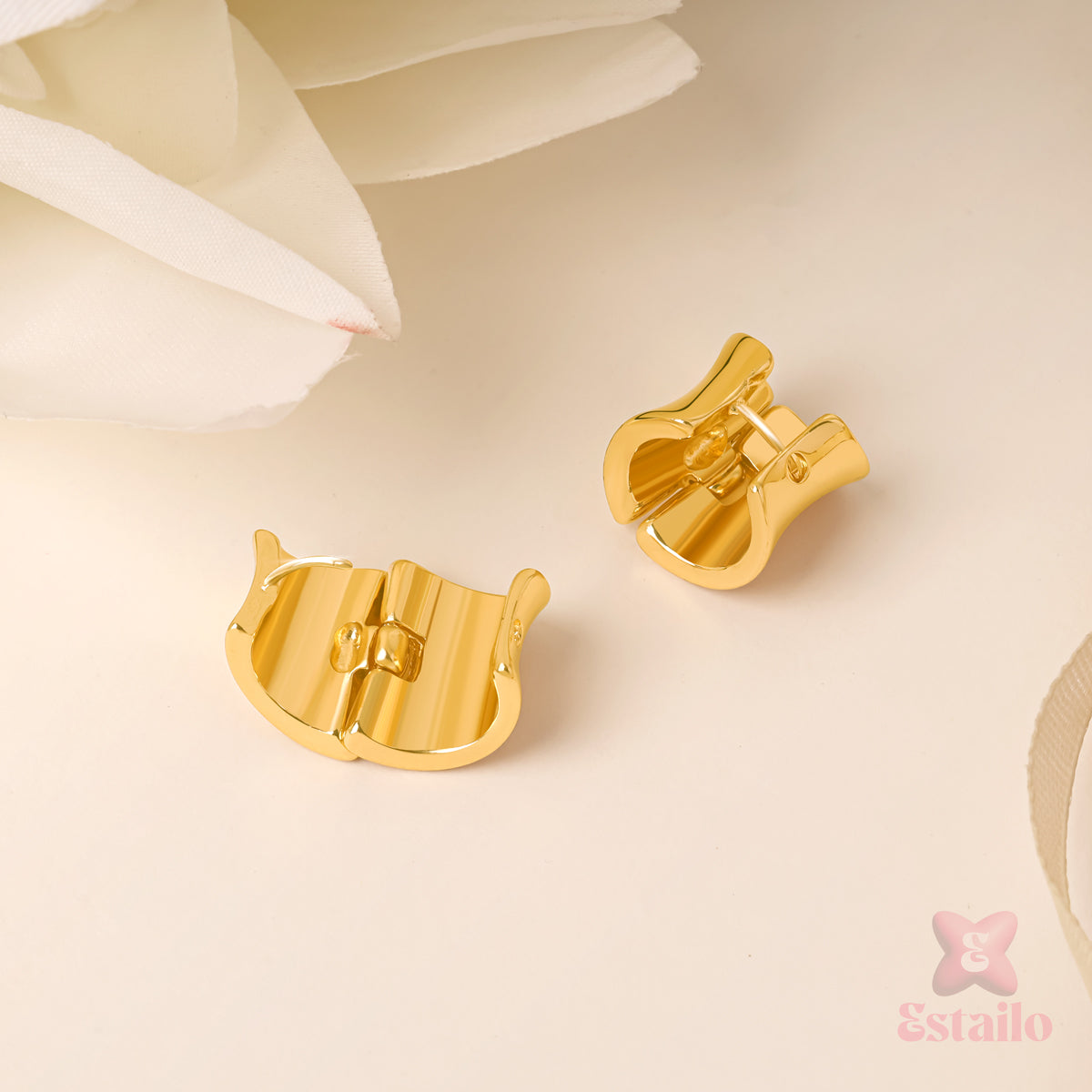 Gilded Embrace Hoops Earrings