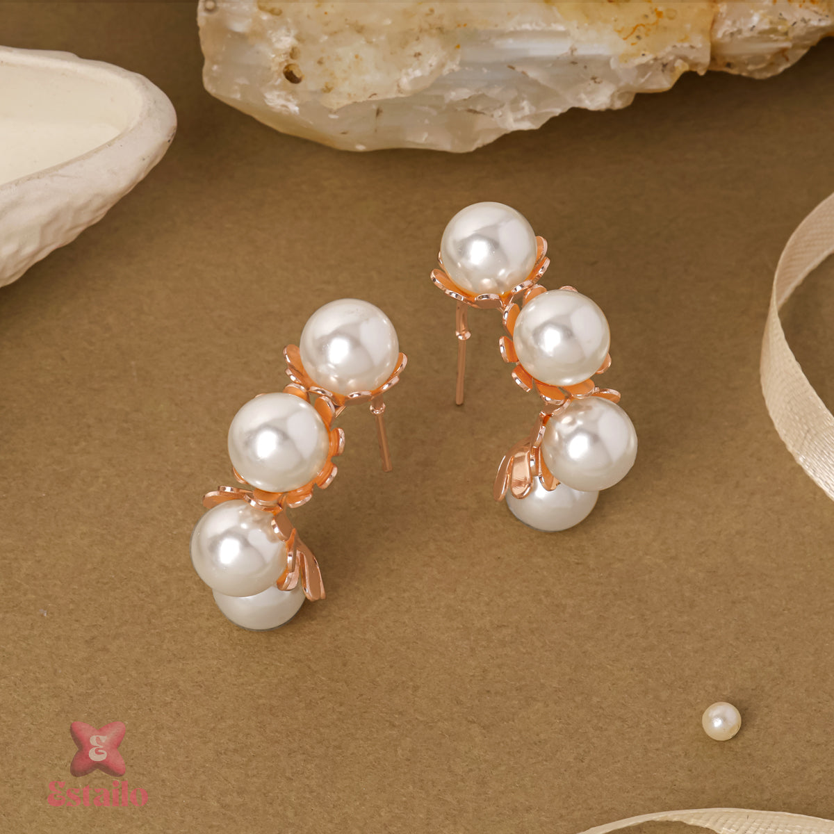 Classic Pearl Huggies Earring
