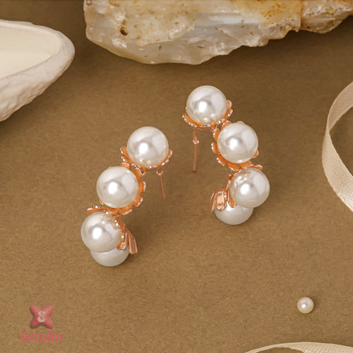 Classic Pearl Huggies Earring