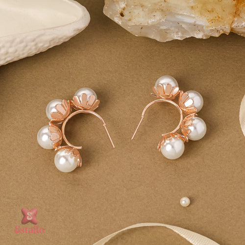Classic Pearl Huggies Earring