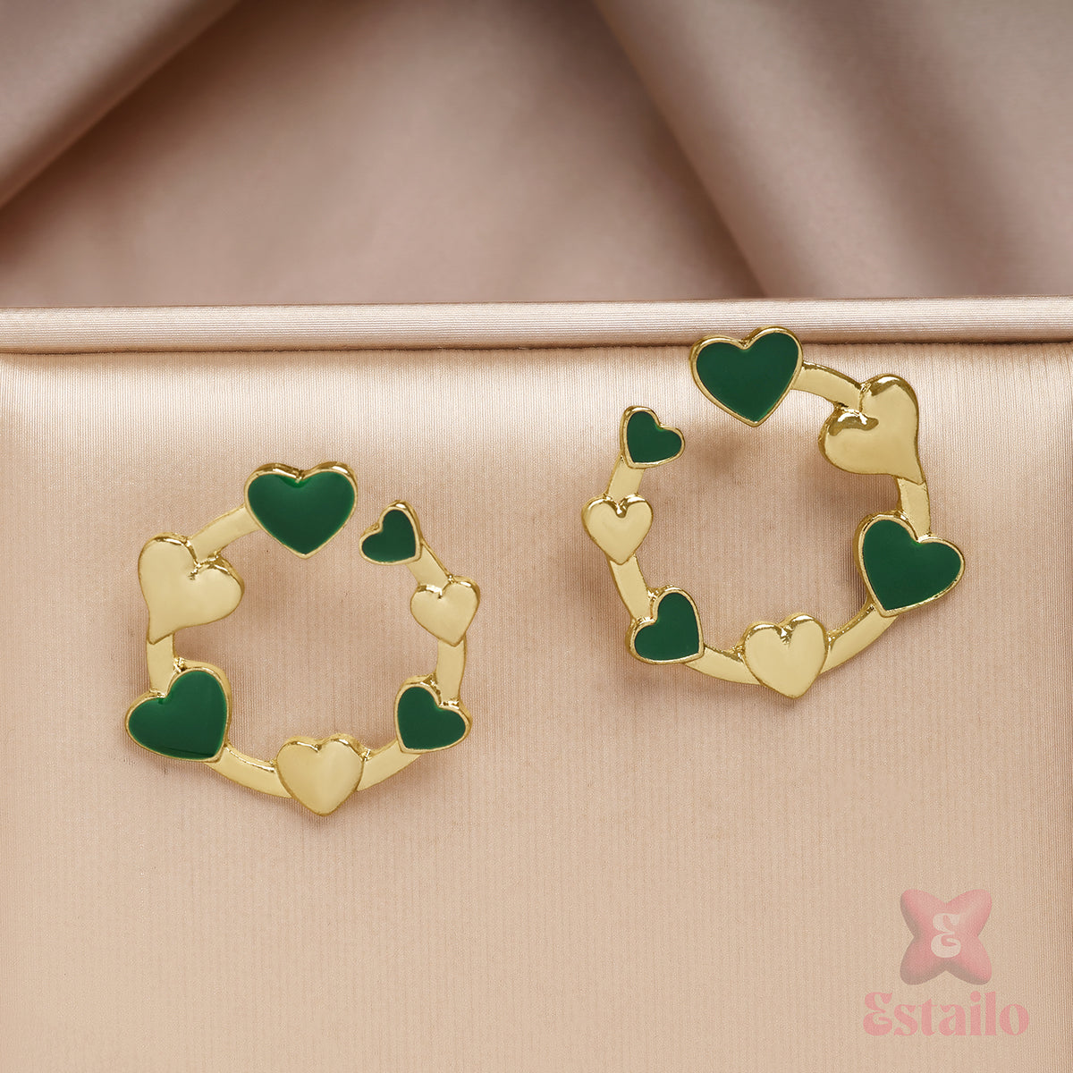 Forest & Gold Charms Earrings