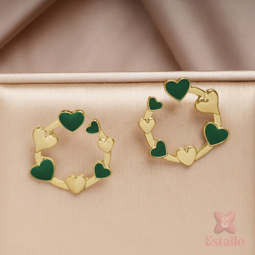 Forest & Gold Charms Earrings