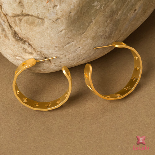 Gleam Strike Hoops Earrings