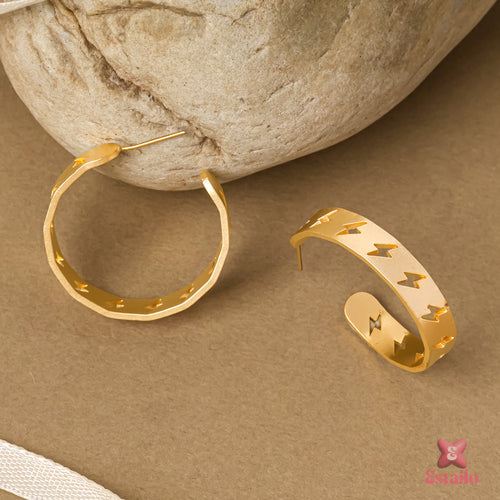 Gleam Strike Hoops Earrings