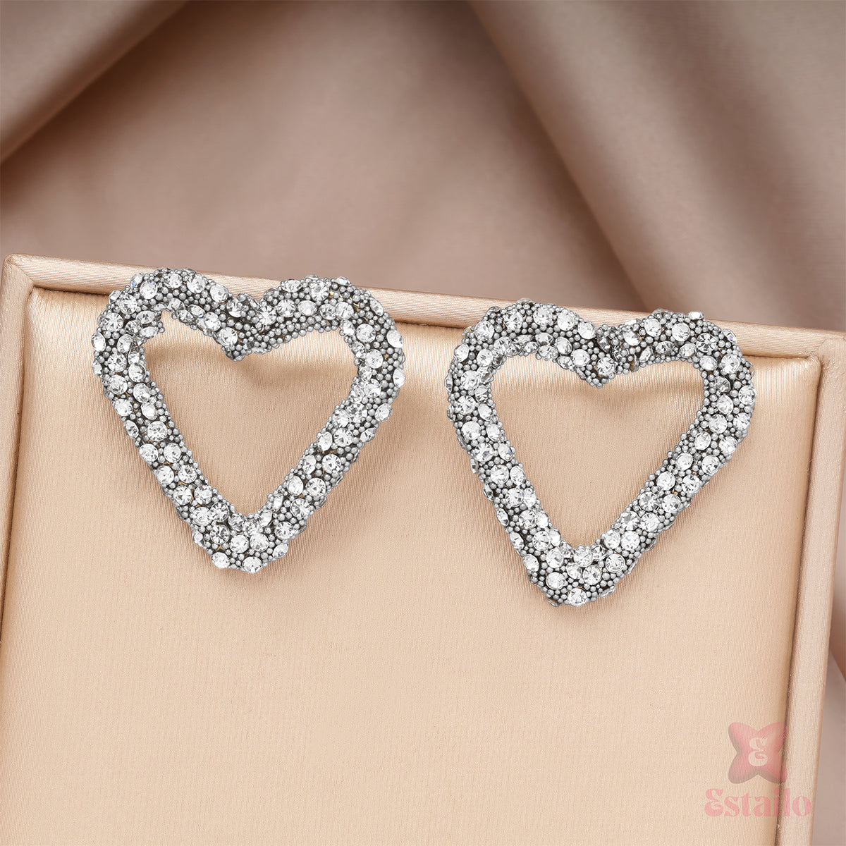 Rhinestone Heart Earring