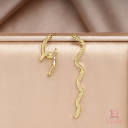 Squiggle Swirl Mismatched Earring