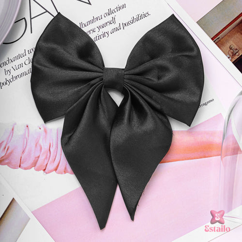 Midnight Bow Hair Clip