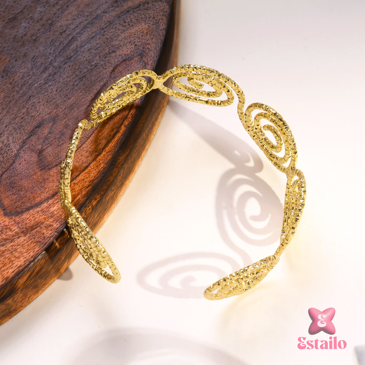 Chunky Swirl Cuff Bracelet