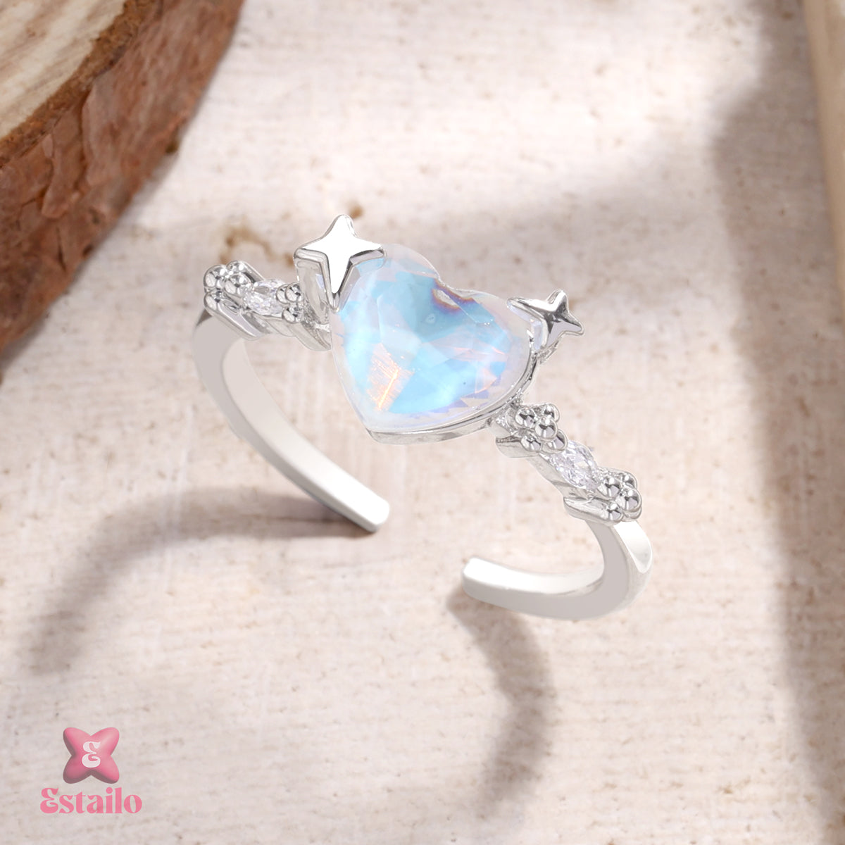 Opaline Dream Heart Ring