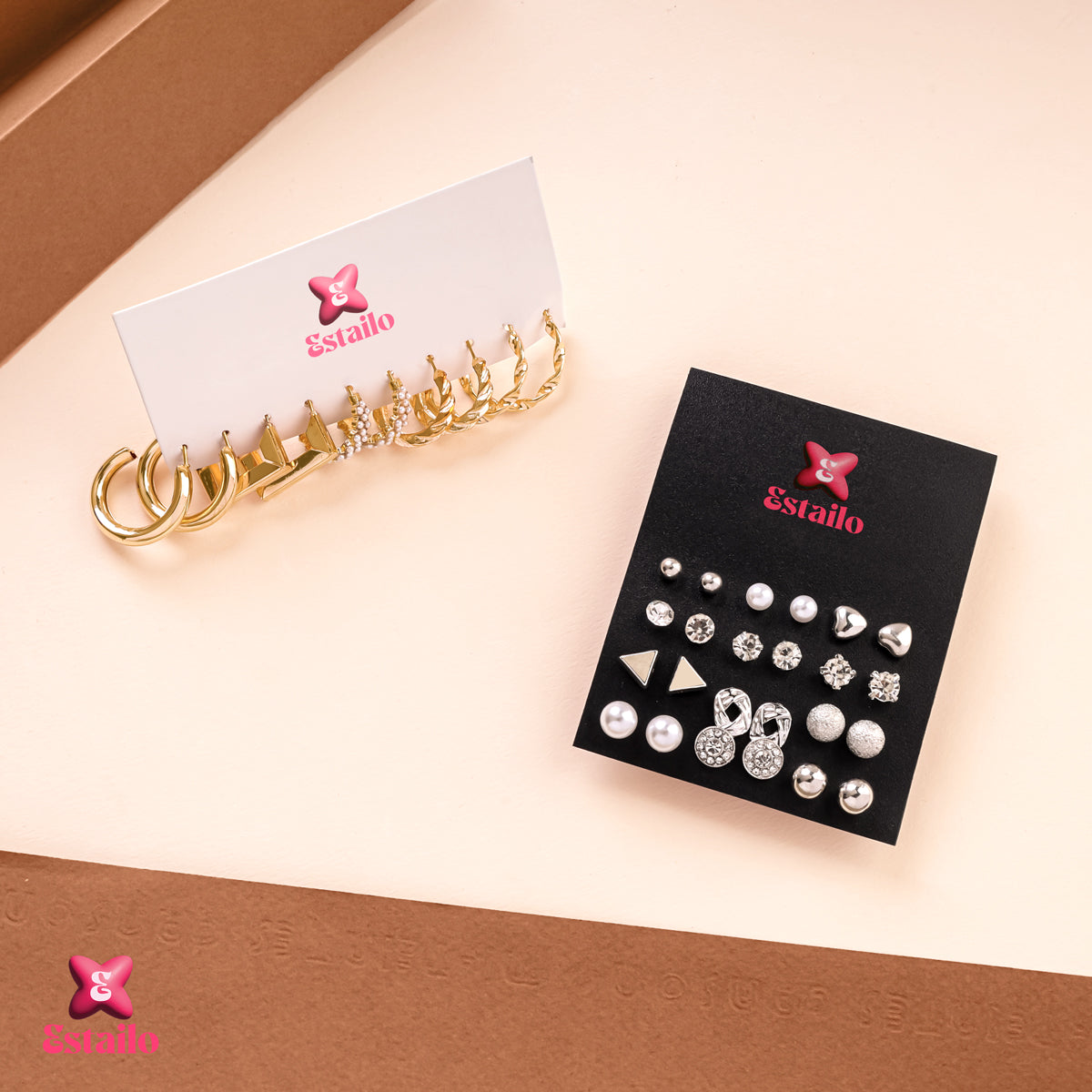 Gold Gilded & Silver Sparkle Set