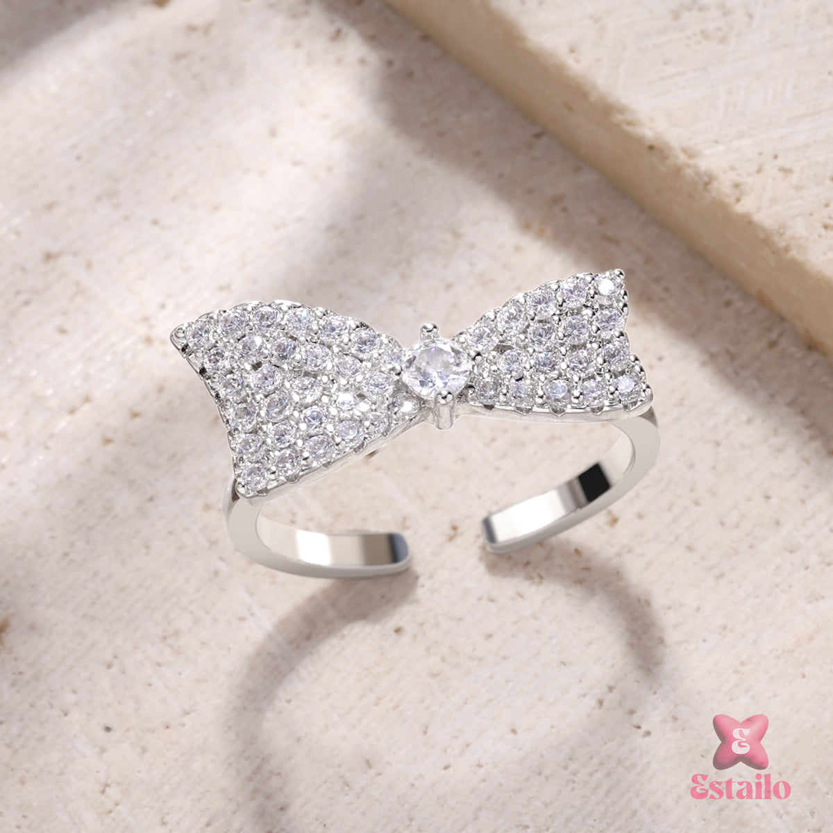 Precious Bow Statement Ring