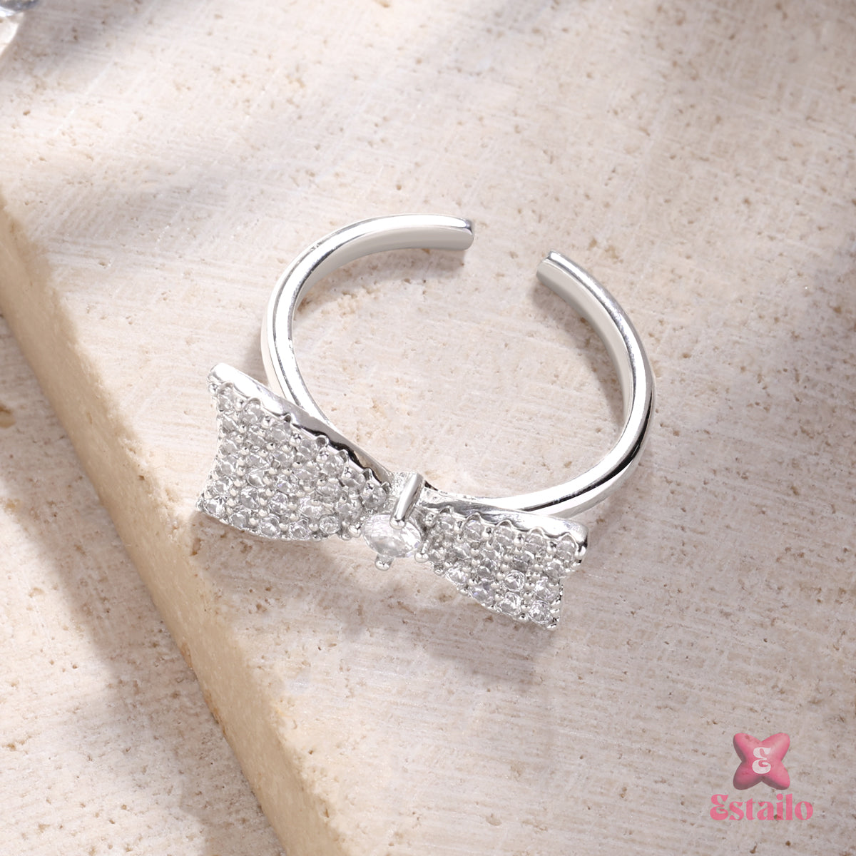 Precious Bow Statement Ring