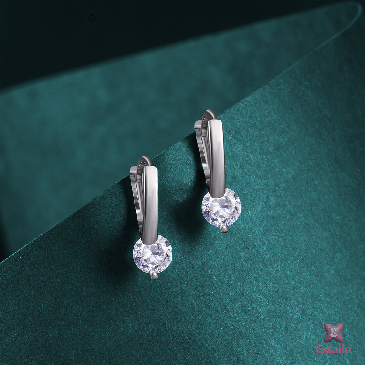 Celestial Stone Hoops Earring